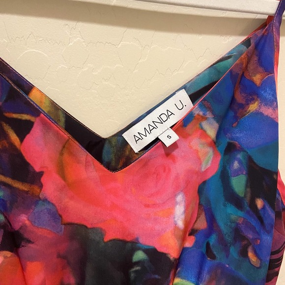 Amanda Uprichard Women's Strappy Summer Floral Wrap Dress Vacation Style SZ SM - Picture 6 of 14